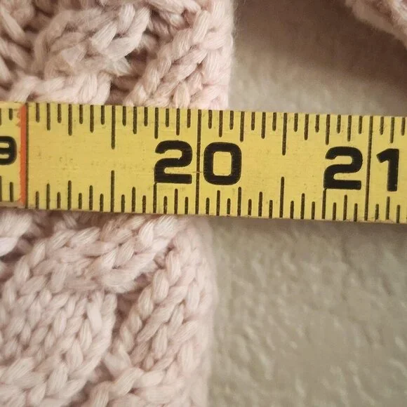 Lululemon Sweater Womens 10 Pink Cable Knit Mock Neck Pullover Cotton Nylon - Picture 9 of 9